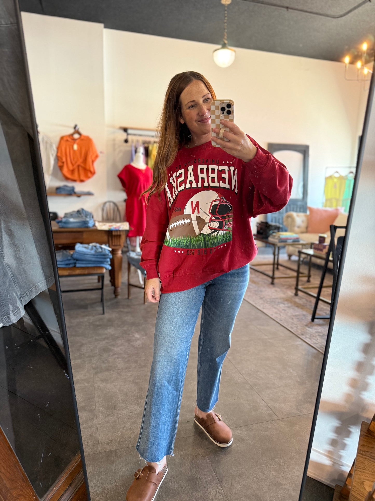 Nebraska Red Malone Helmet Crew-Restocked!