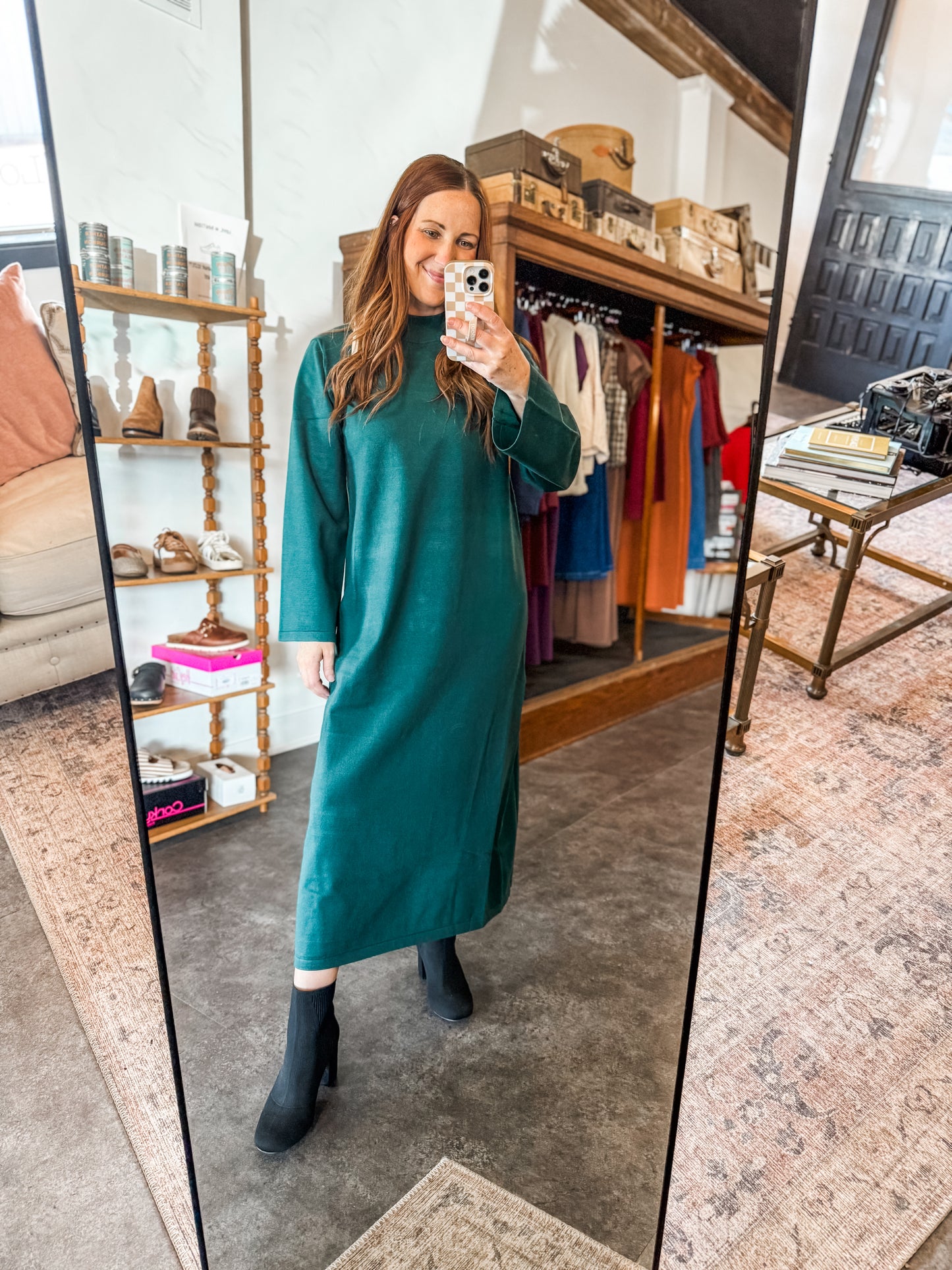 Cozy On Up Dress Pine