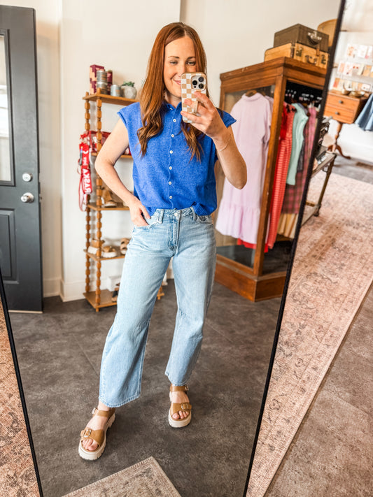 Vervet High Rise Wide Barrel Jeans