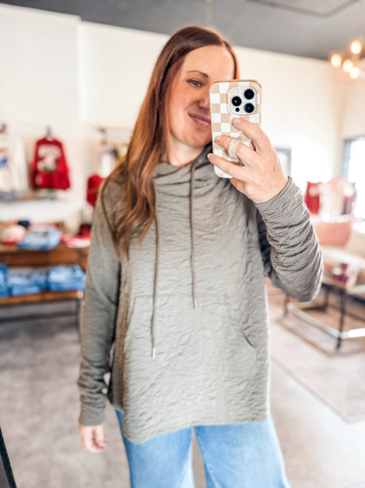 Olive Being Comfy Hoodie