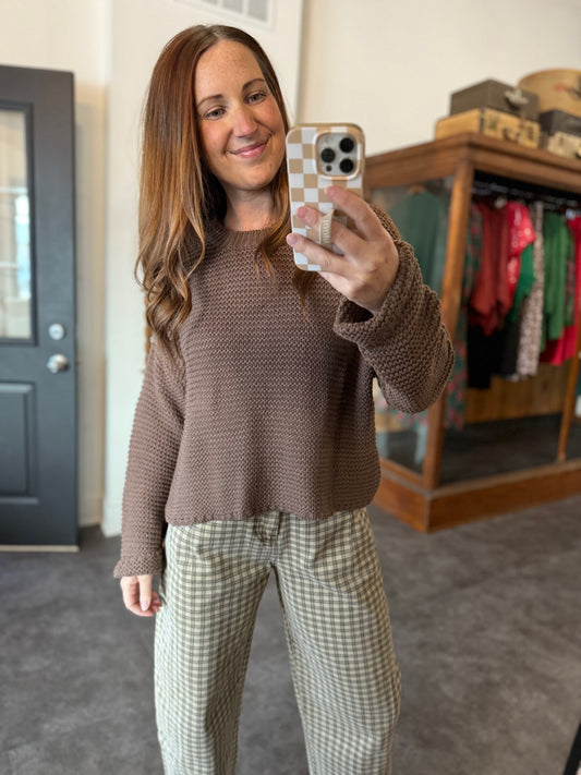 Casually Cute Sweater Brown
