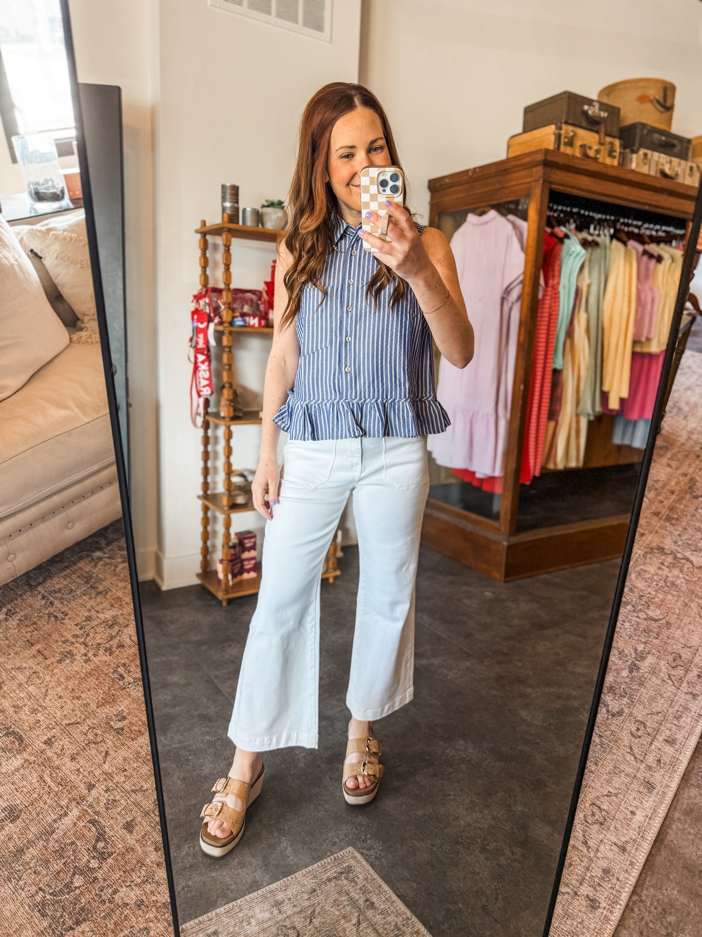 Mica White Cropped Denim