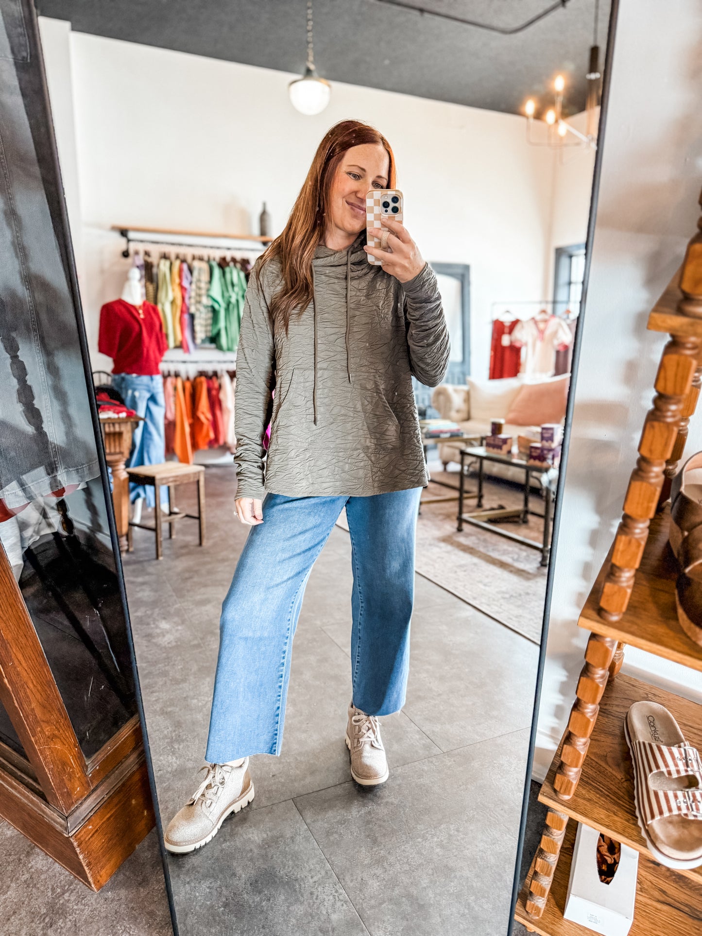 Olive Being Comfy Hoodie