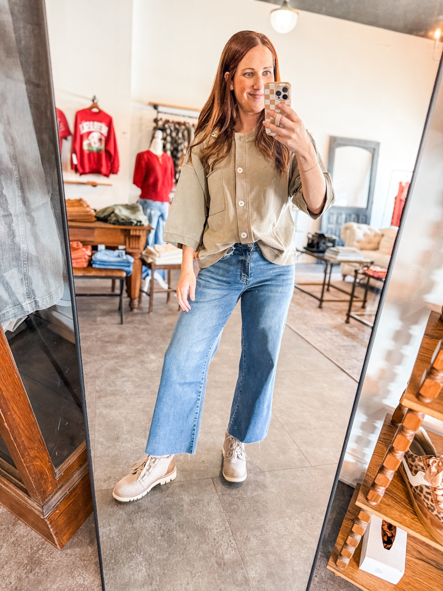 Doing My Casual Thing Shirt Olive