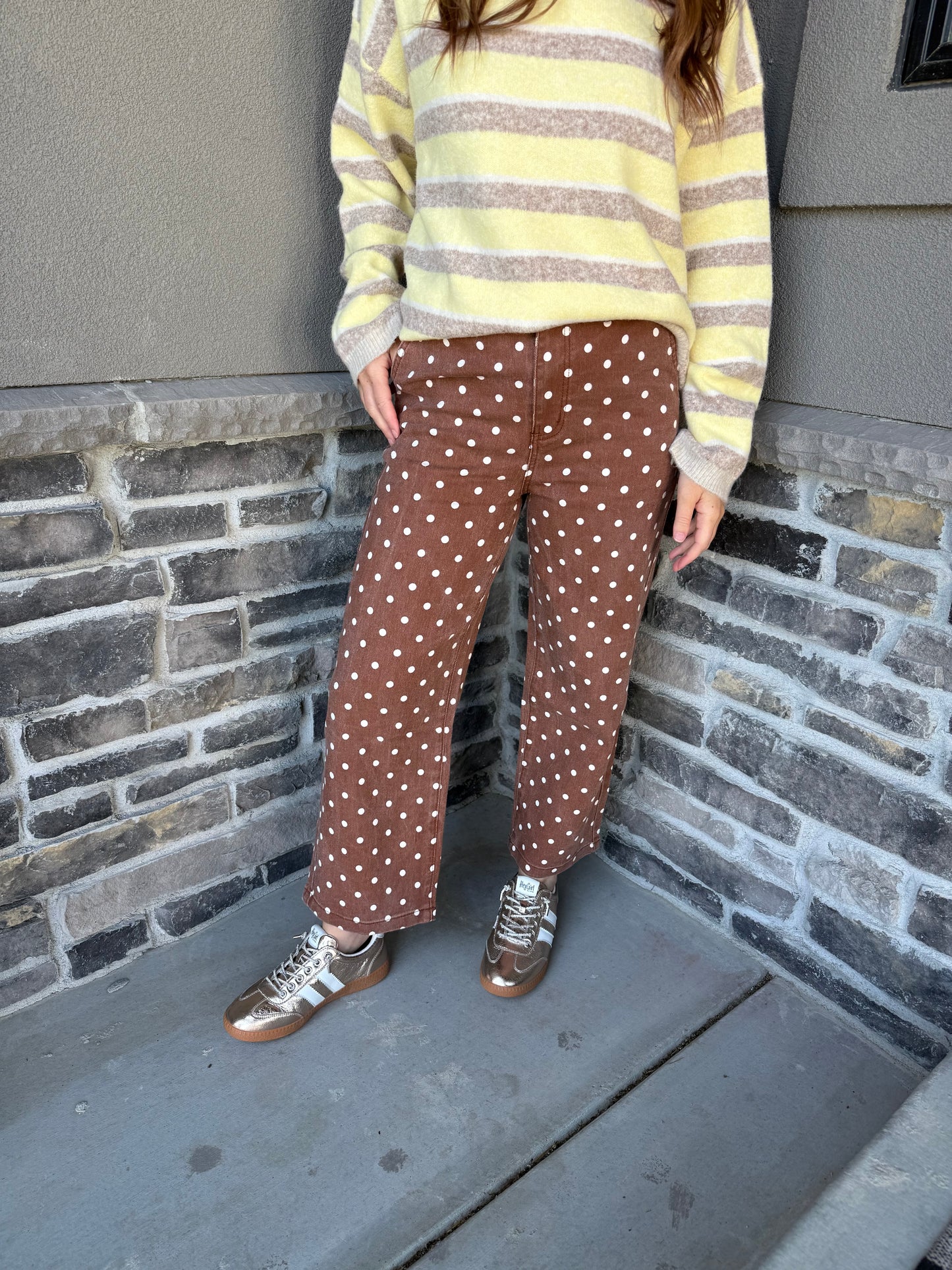 Dot Happens Pants Maple Brown