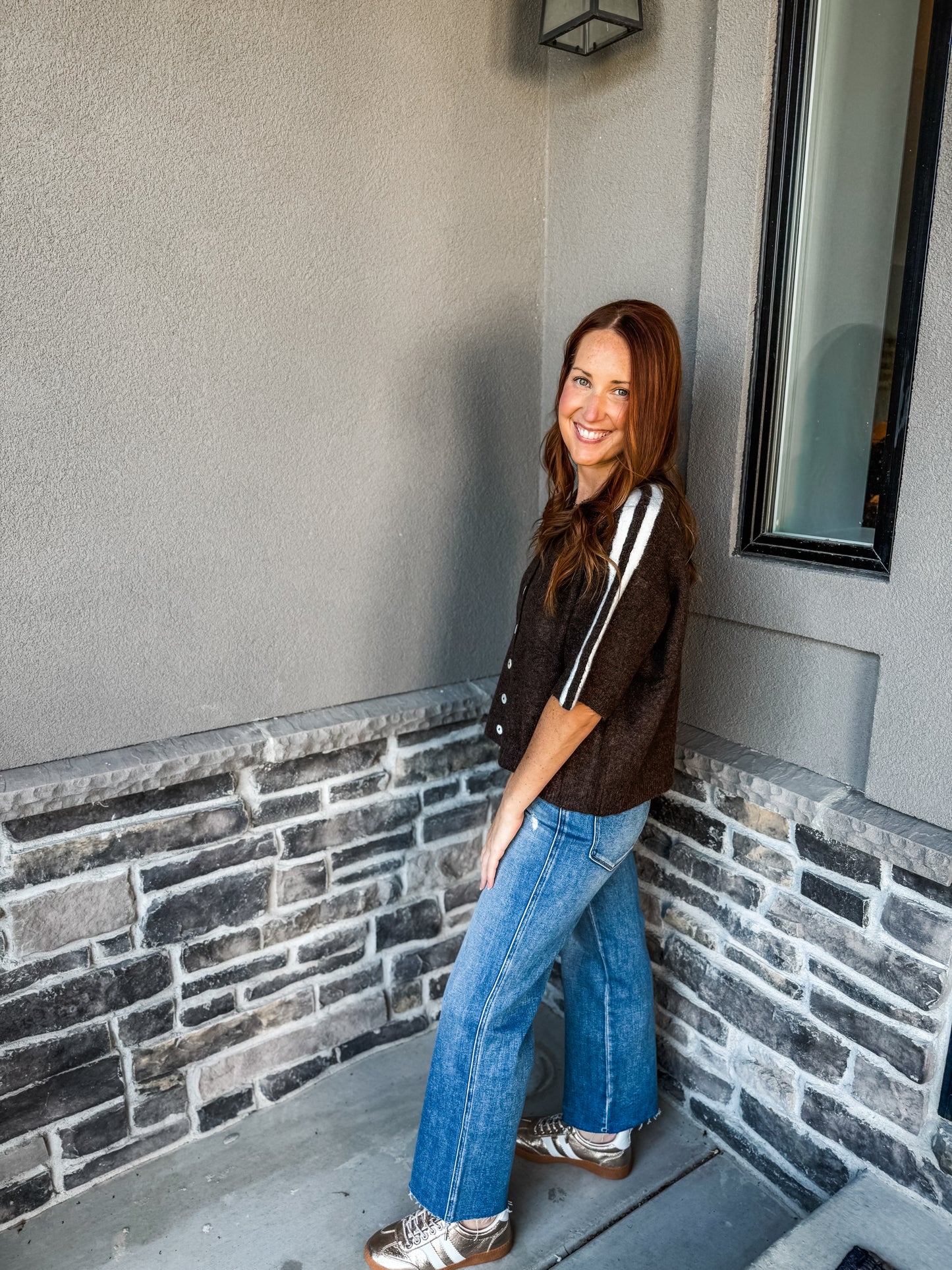 Feeling Sporty Cardigan Brown
