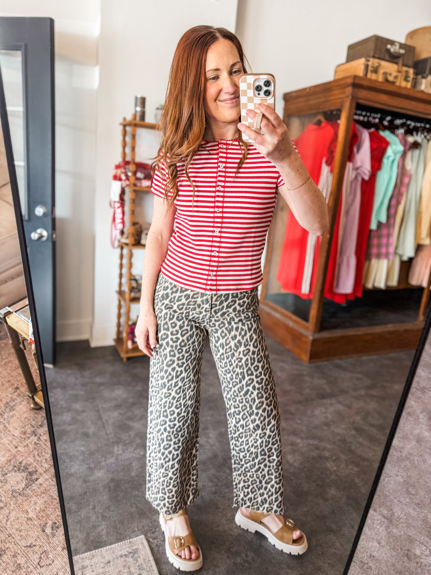 The Eliza Shirt Red Stripe