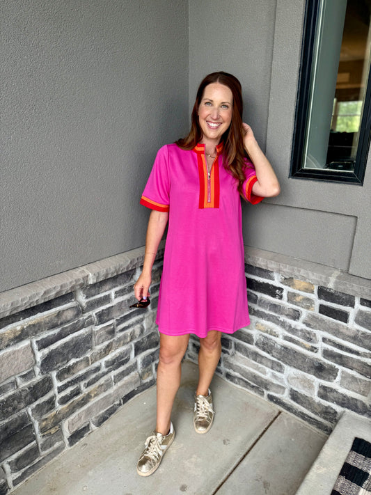 Always Sunny Dress Pink