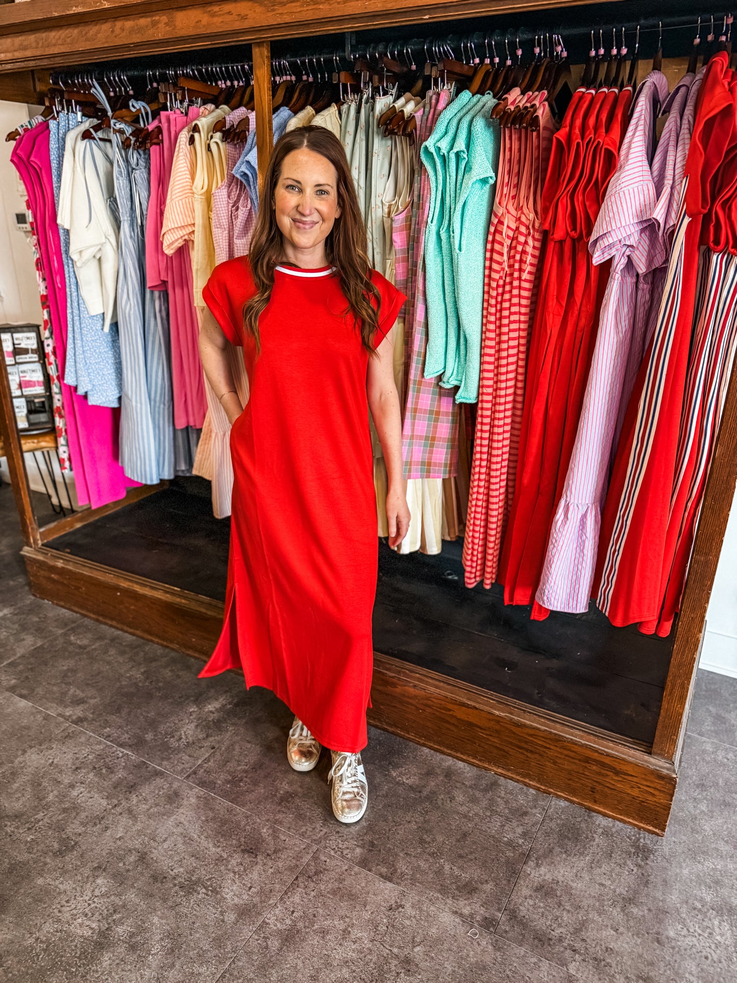 Take the Afternoon Off Dress Red