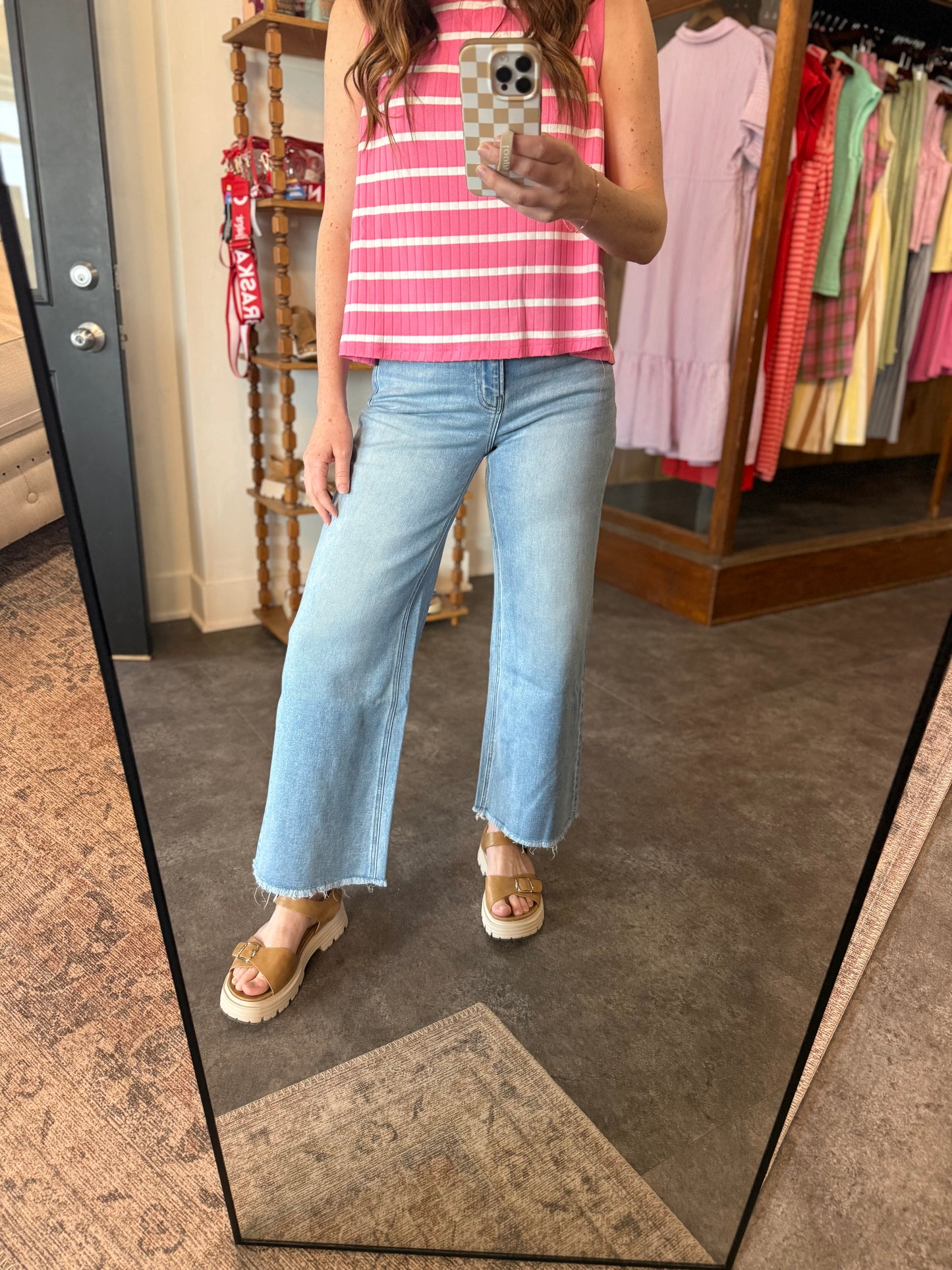 Flying Monkey Hi Rise Raw Hem Ankle Jean