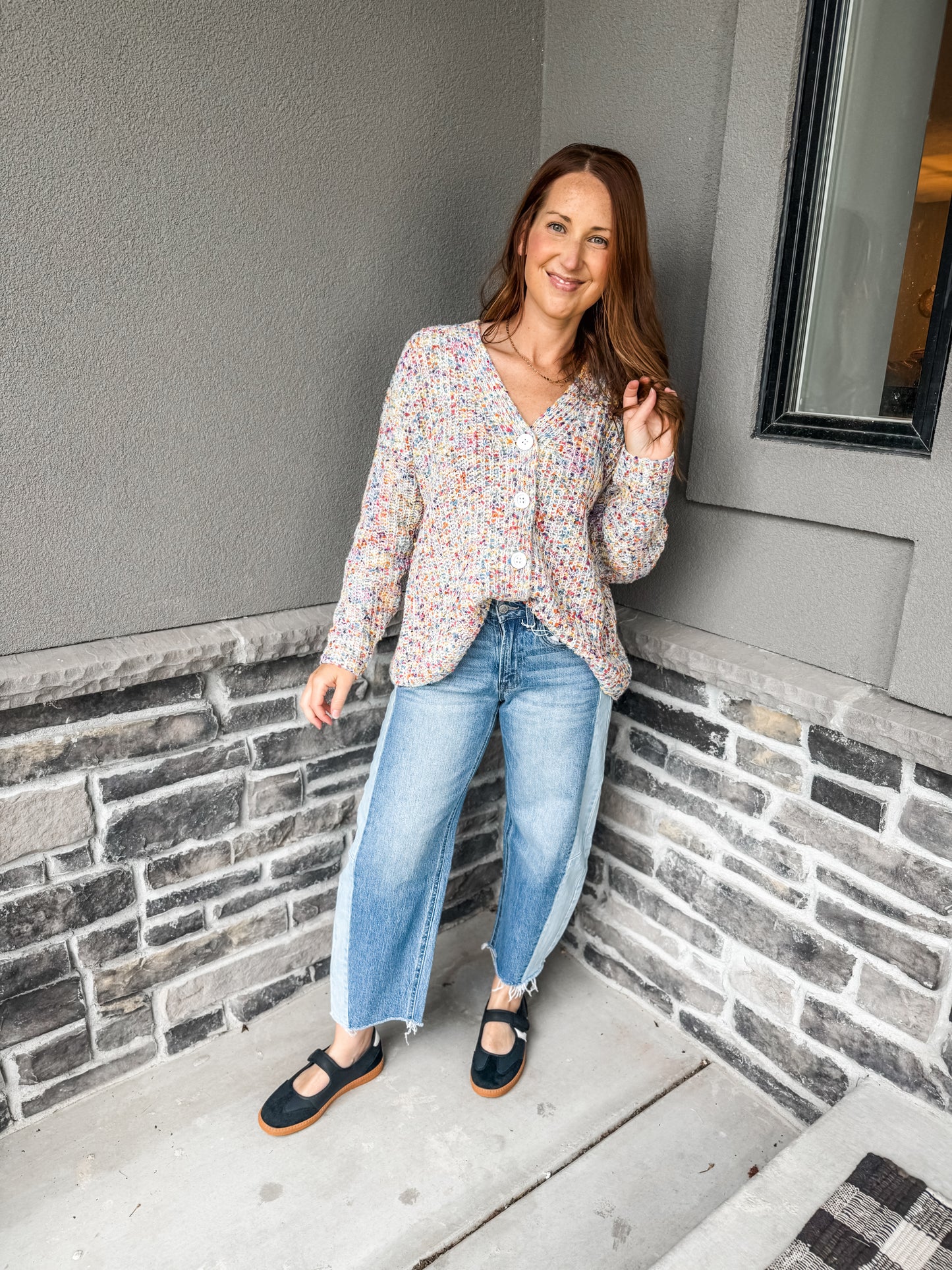 Flying Monkey Hi Rise Two Toned Barrel Jeans