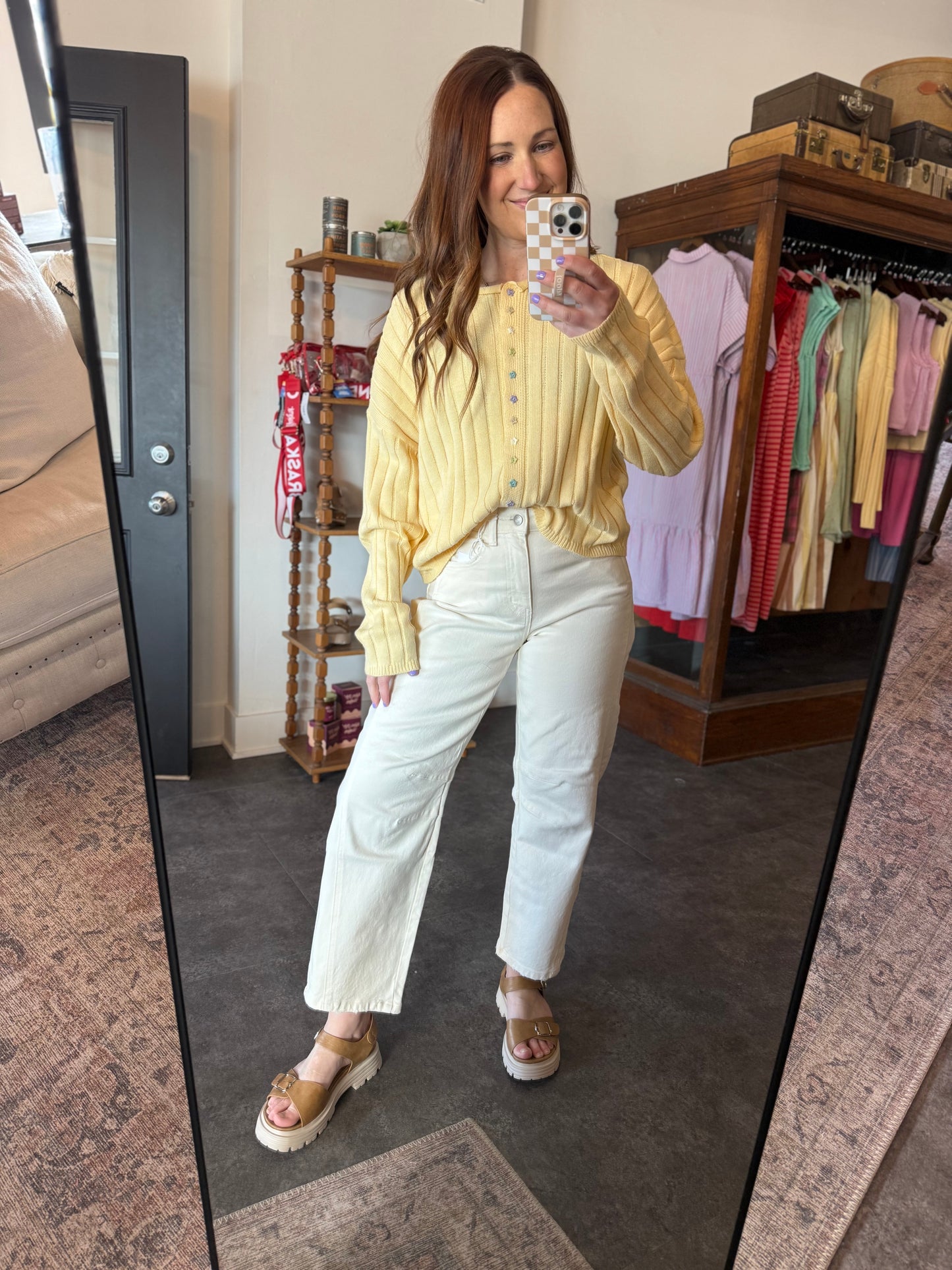 Flying Monkey Ecru Barrel Jeans