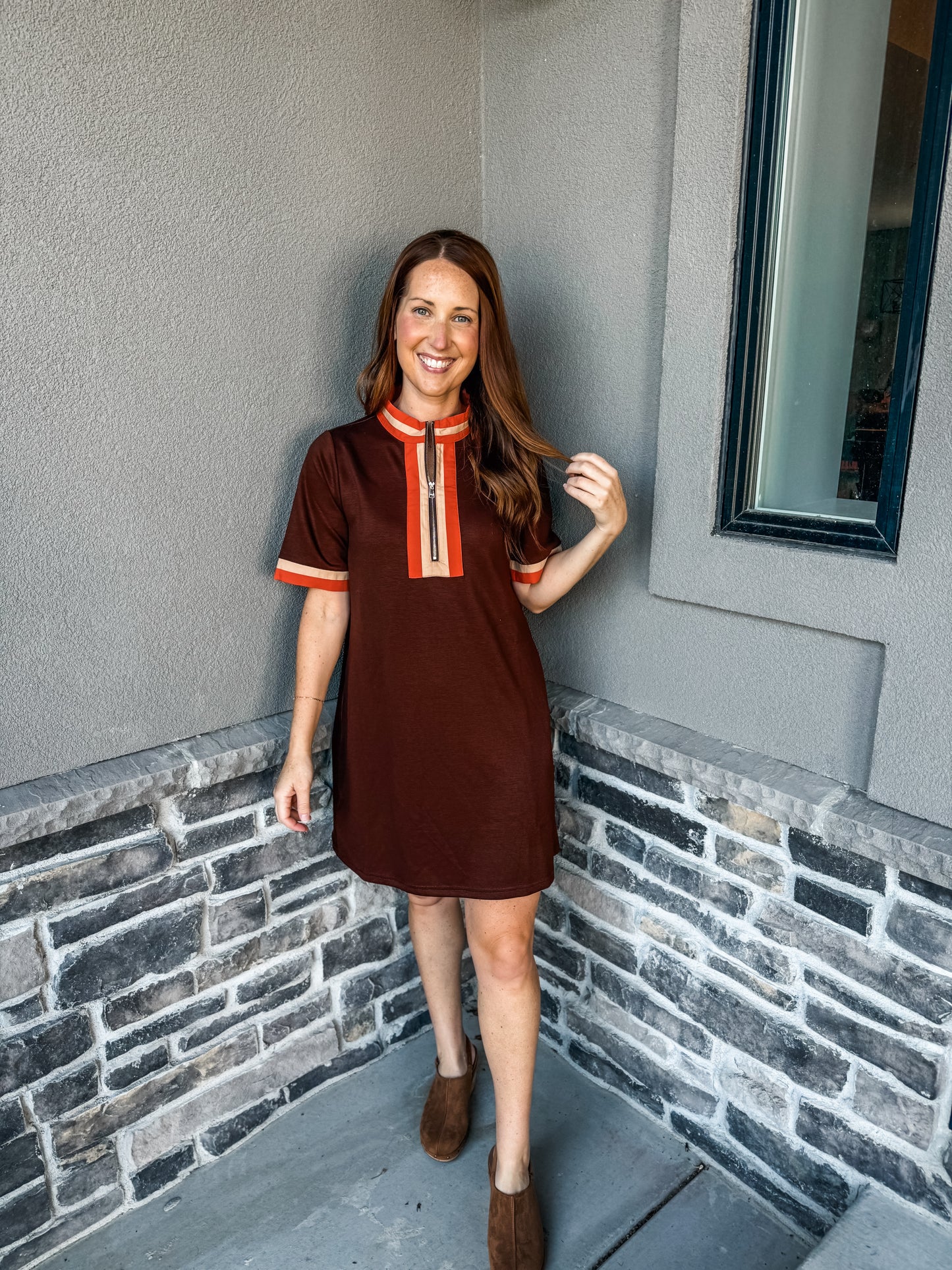 On The Go Dress Brown