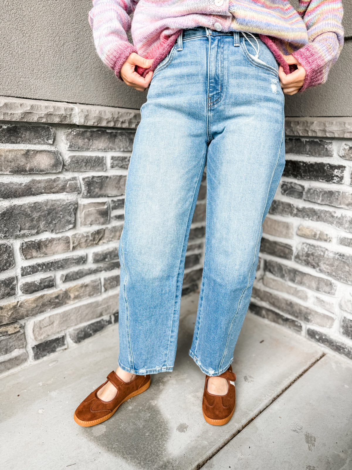 Vervet Hi Rise Kate Barrel Jeans