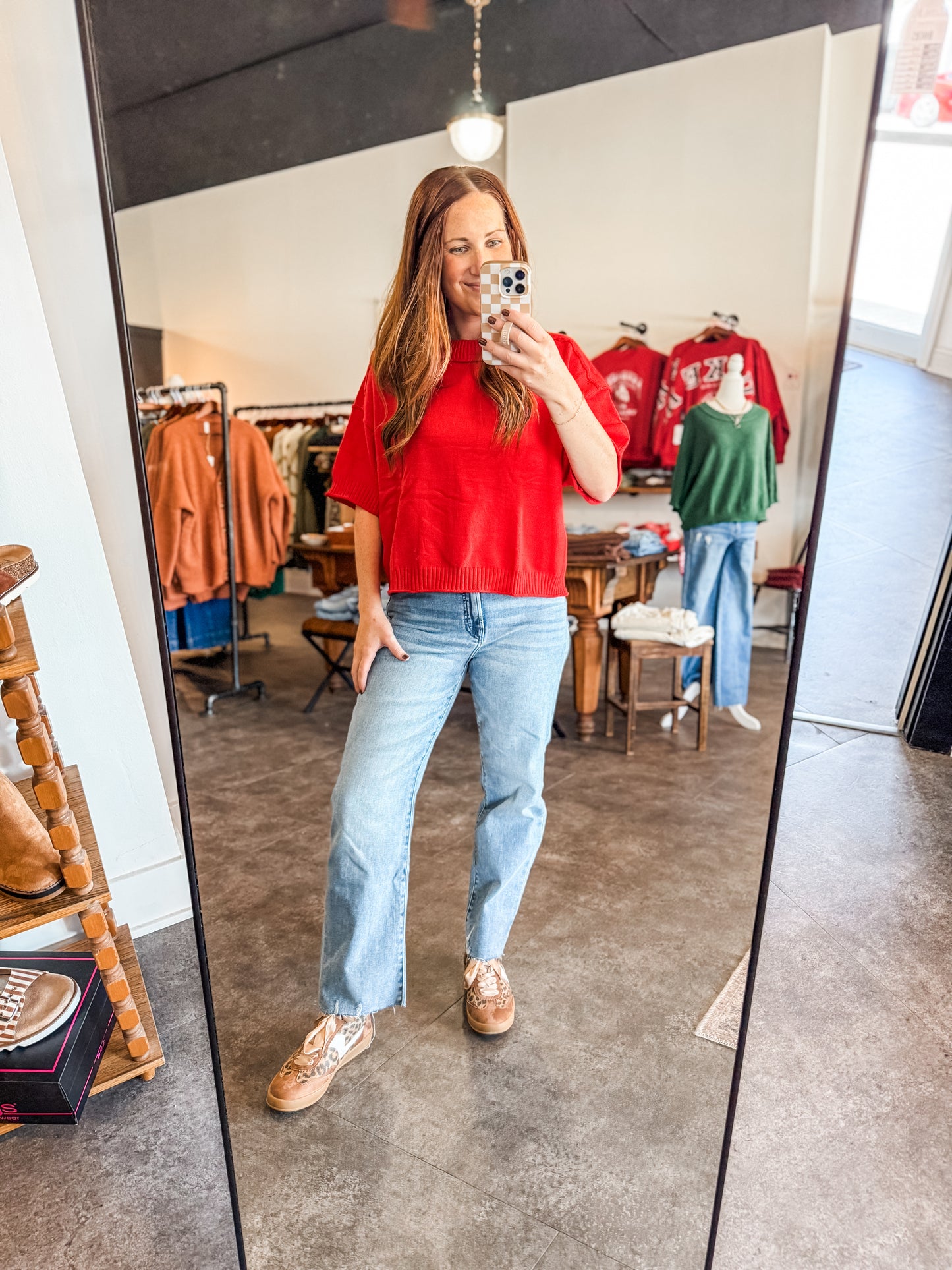 Lovely Day Sweater Red