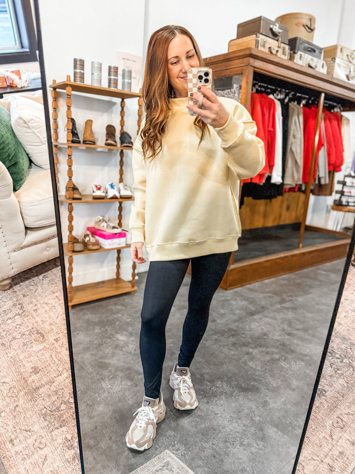 Mock Neck Sweatshirt Daisy