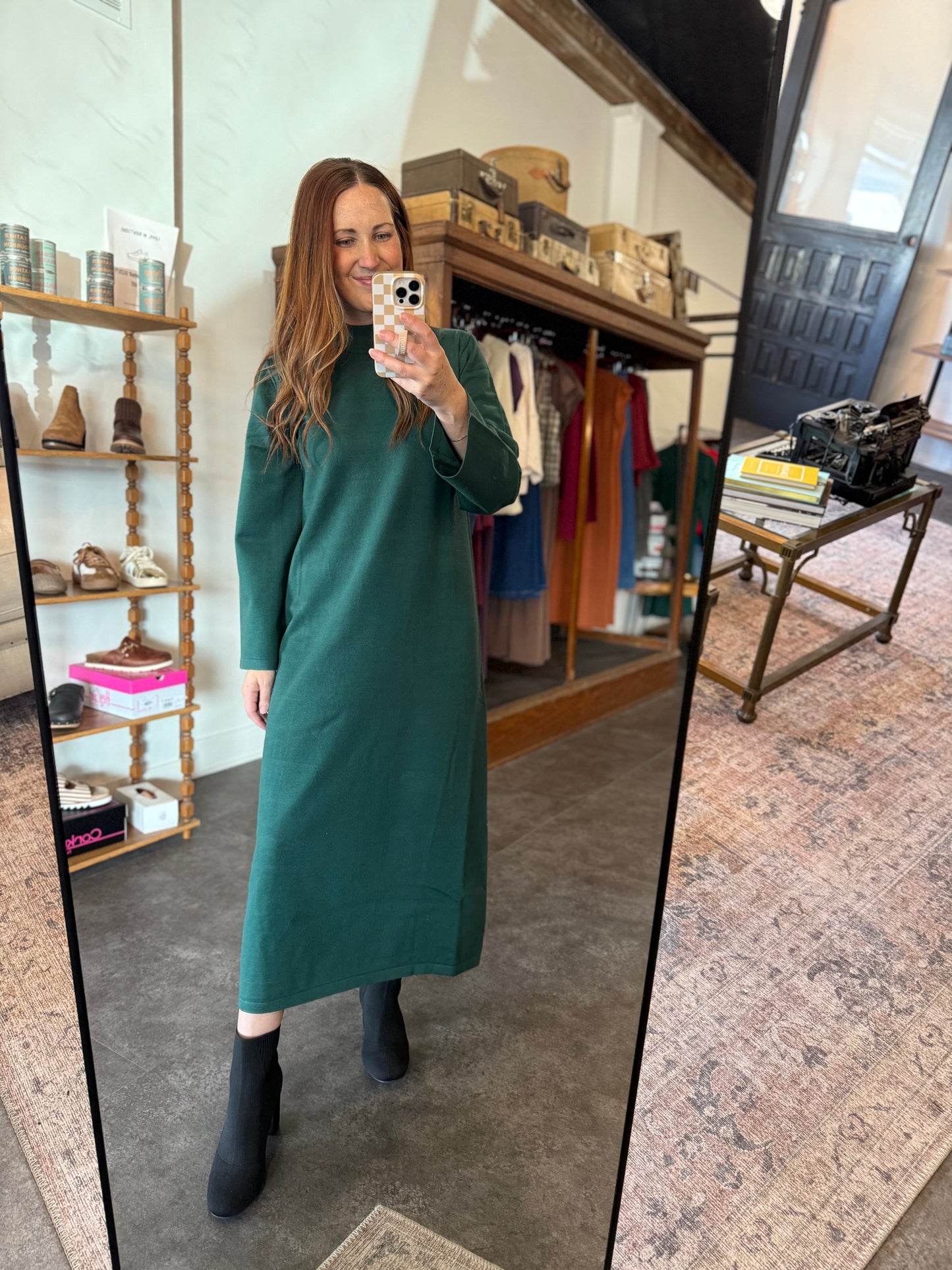 Cozy On Up Dress Pine