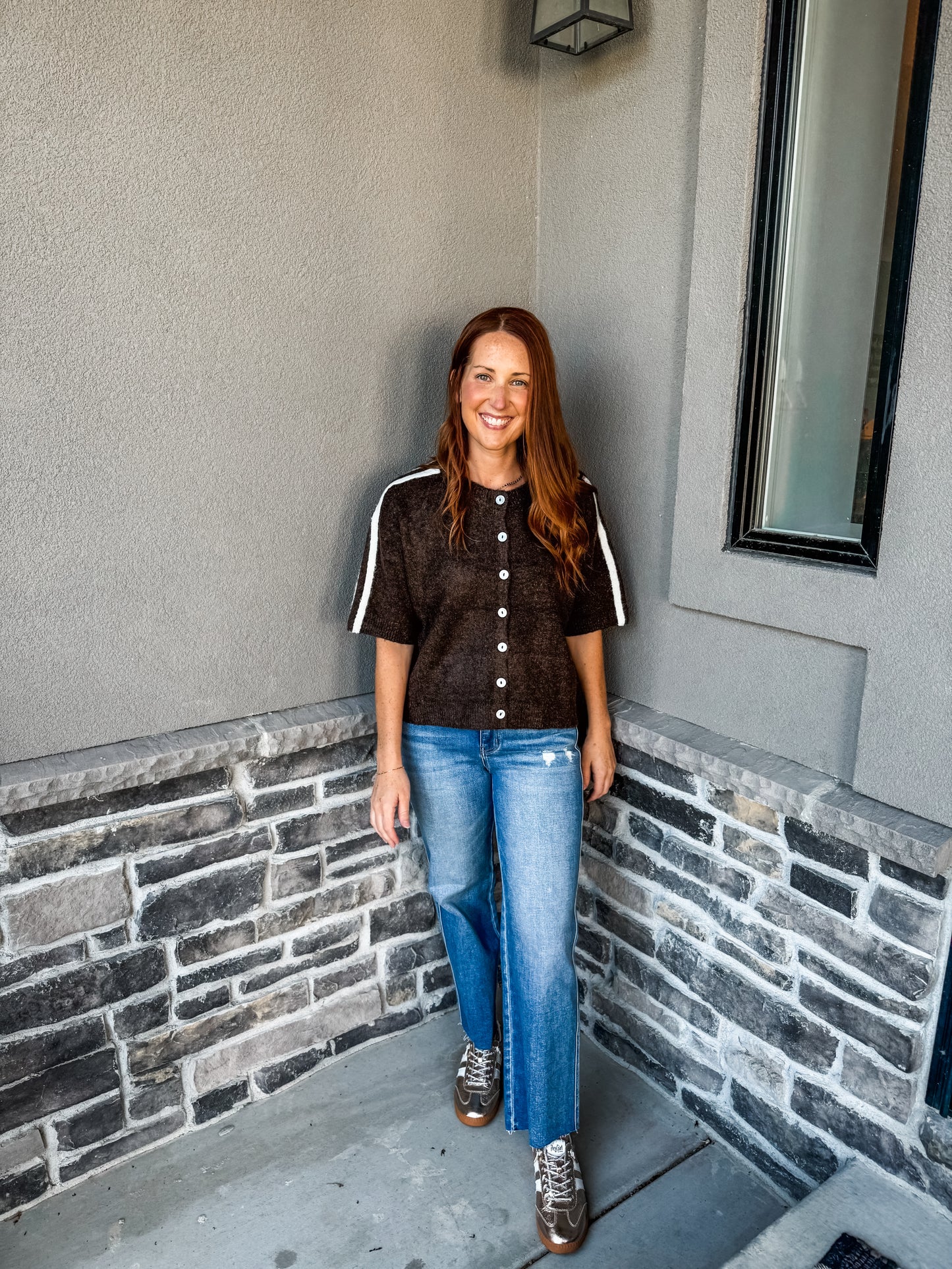Feeling Sporty Cardigan Brown