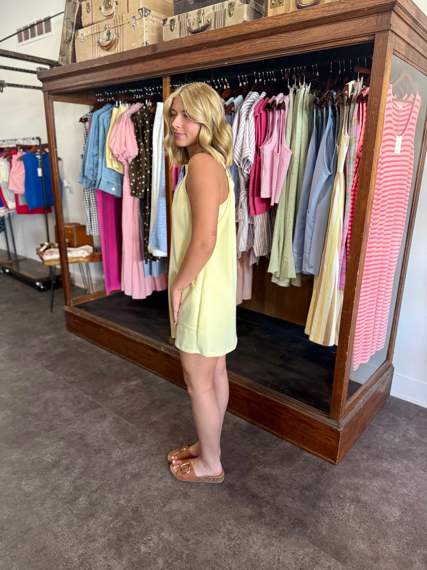 Casual Summer Stroll Dress Yellow