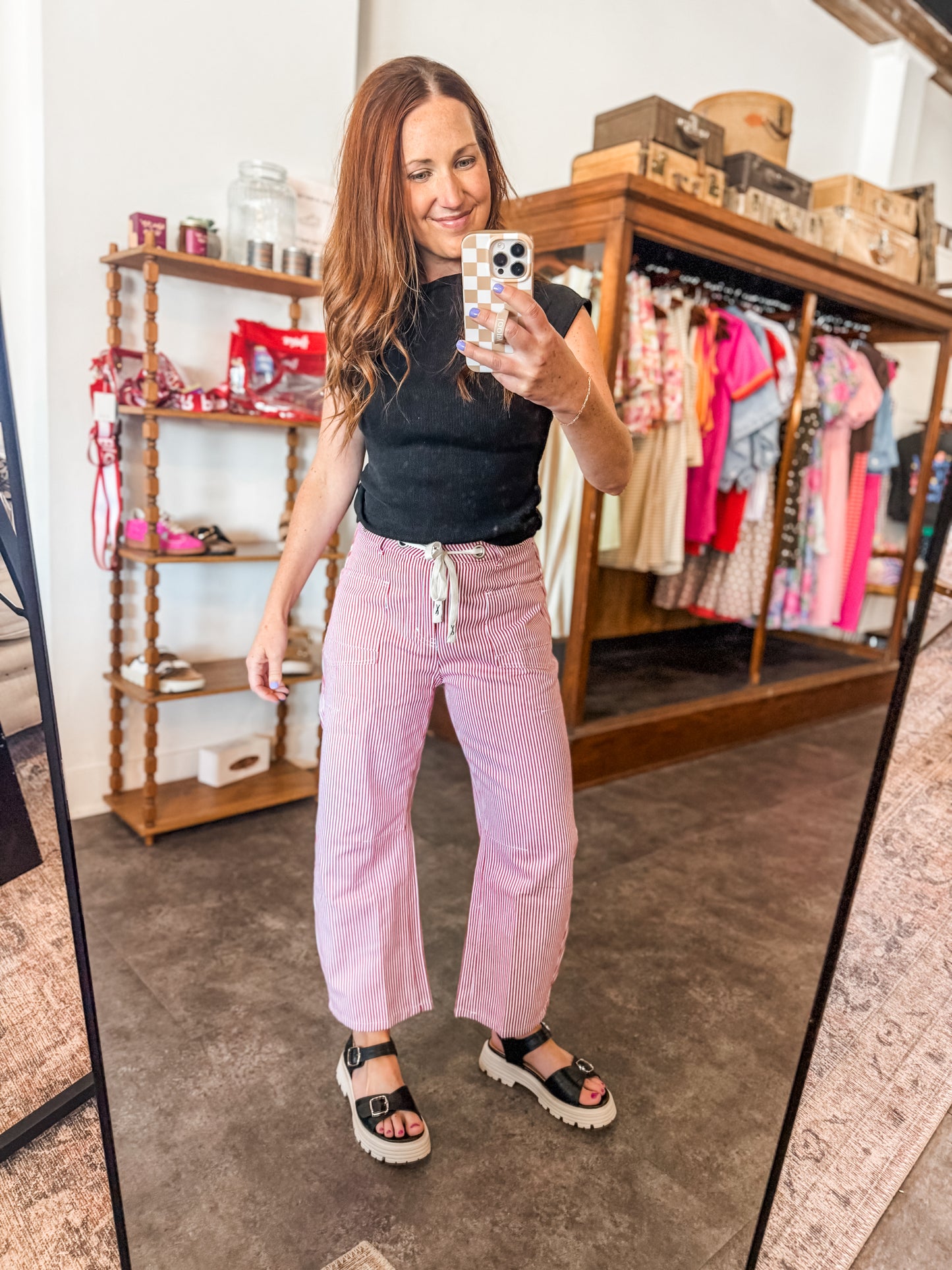 Casual Best Pants Red Stripe