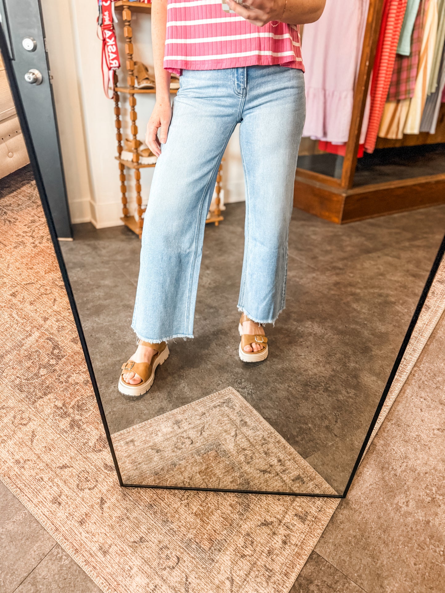 Flying Monkey Hi Rise Raw Hem Ankle Jean