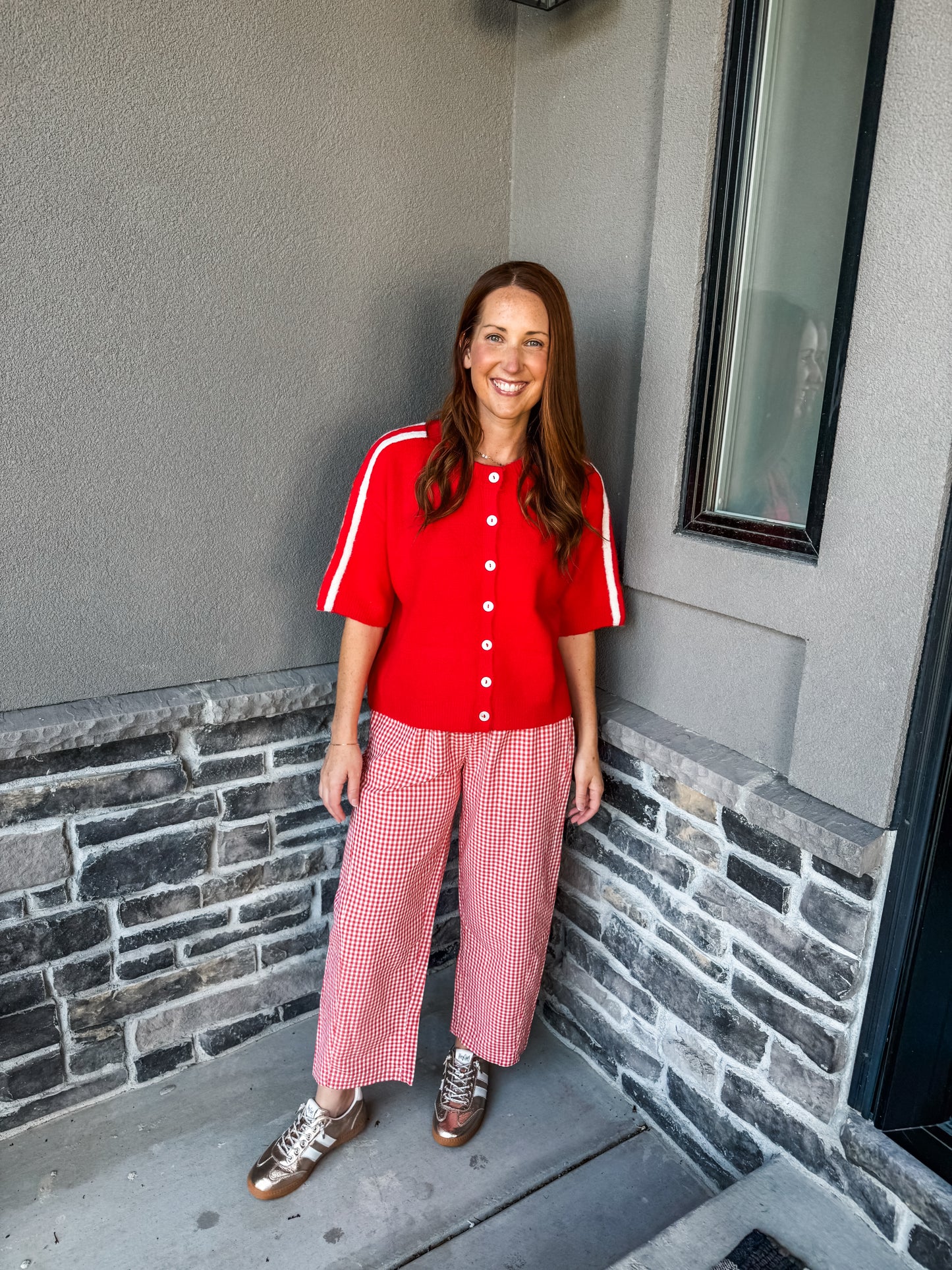 Feeling Sporty Cardigan Red