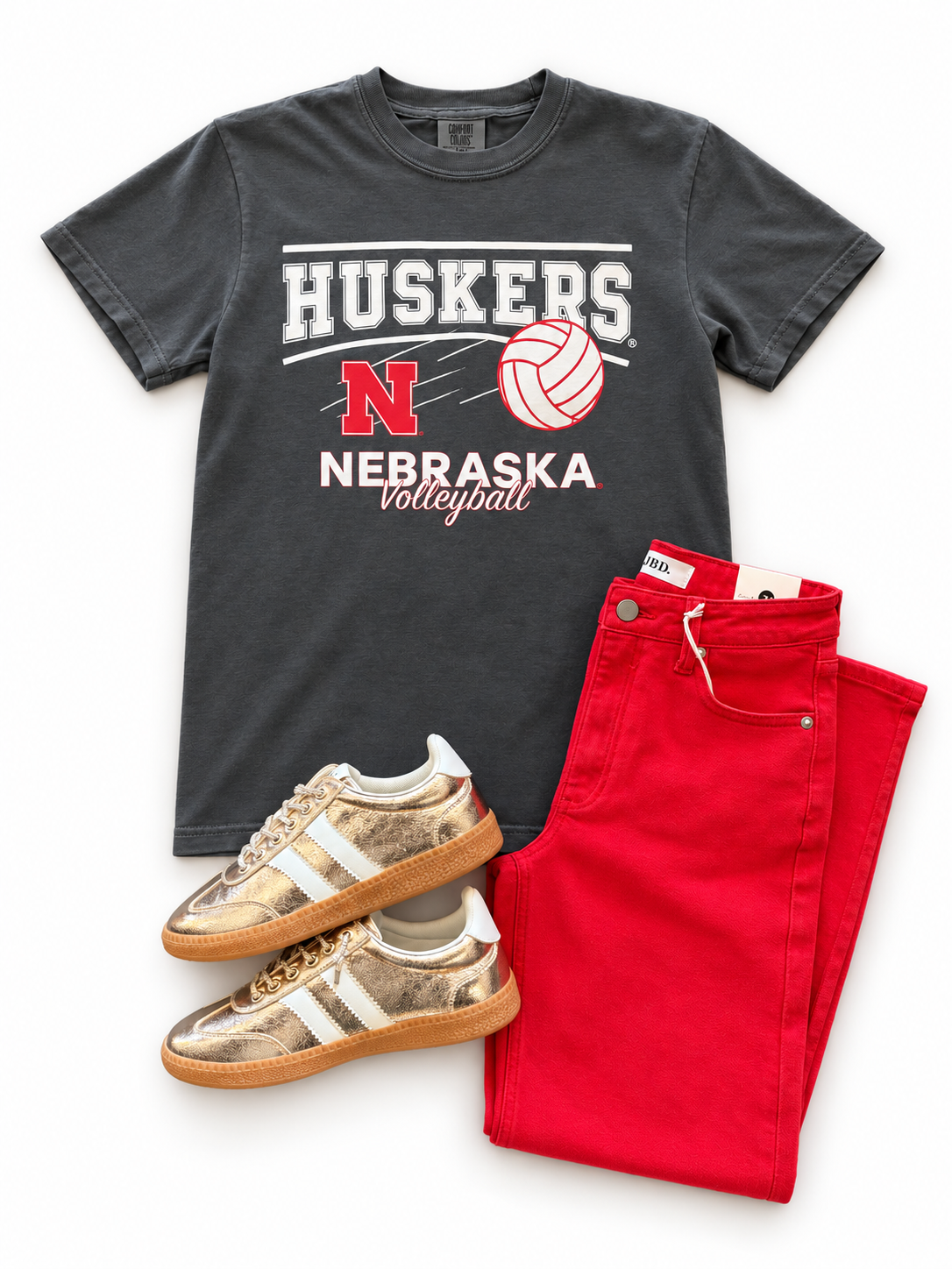 Nebraska Volley T Gray IN STOCK