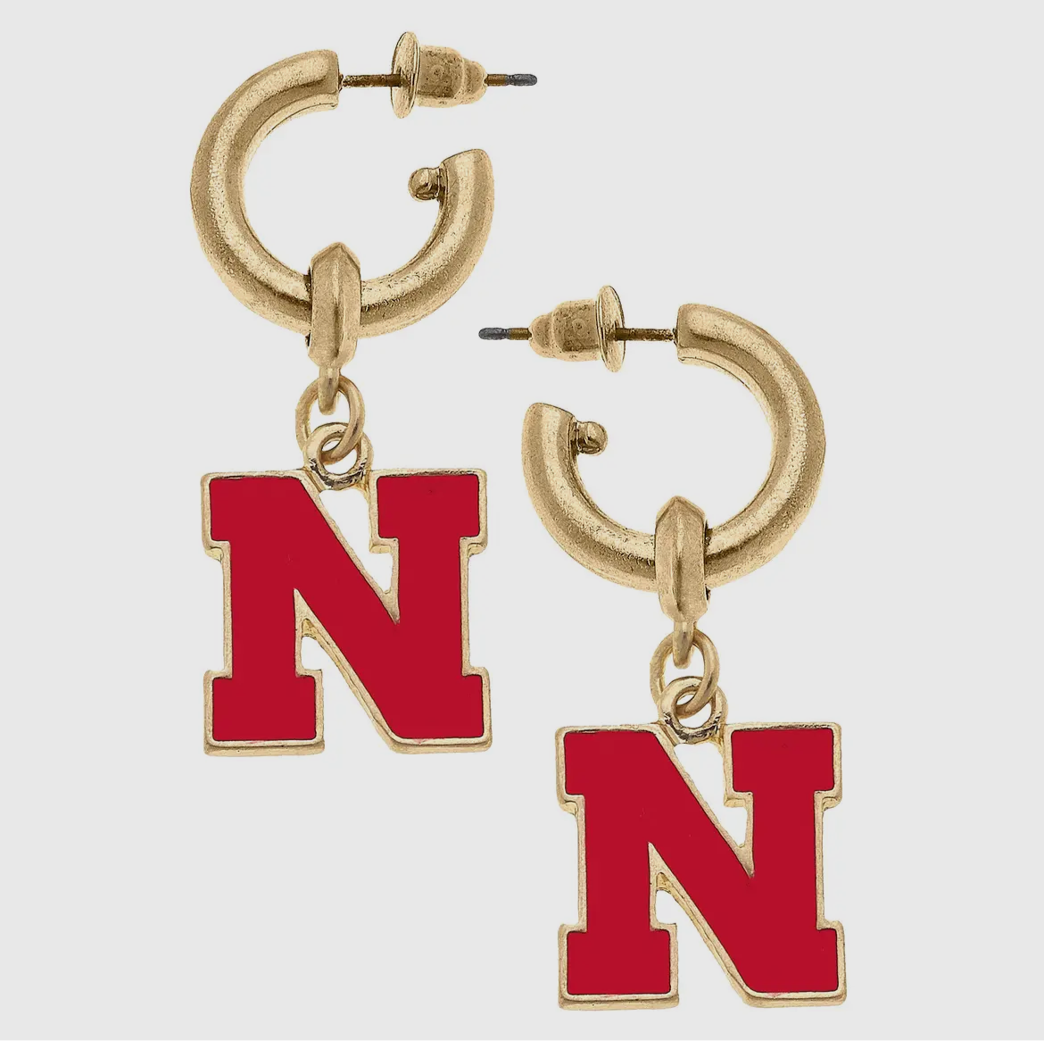 Nebraska N Hoop Earrings