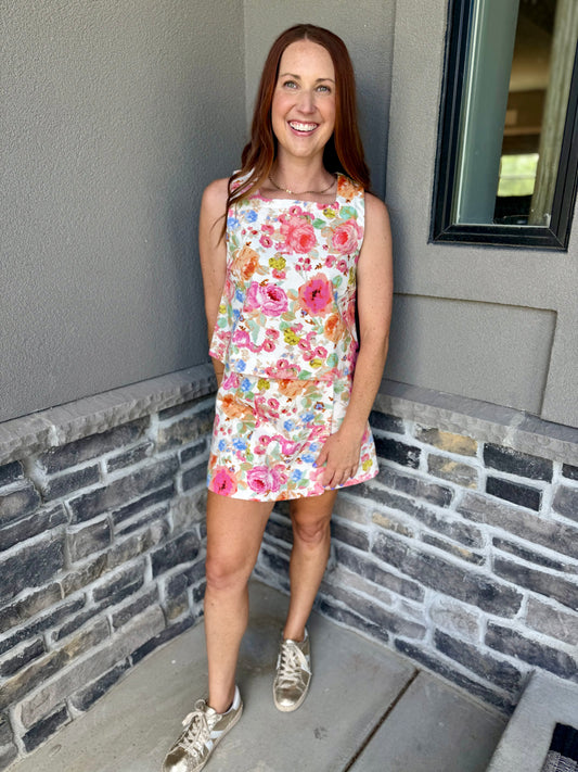 Garden Party Denim Skort