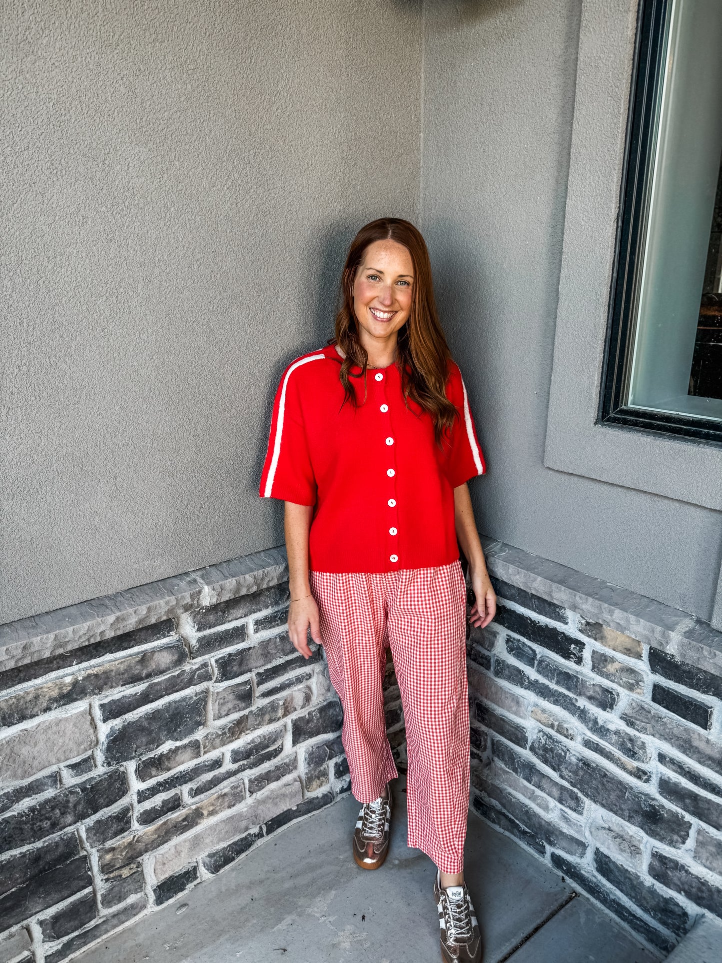 Feeling Sporty Cardigan Red