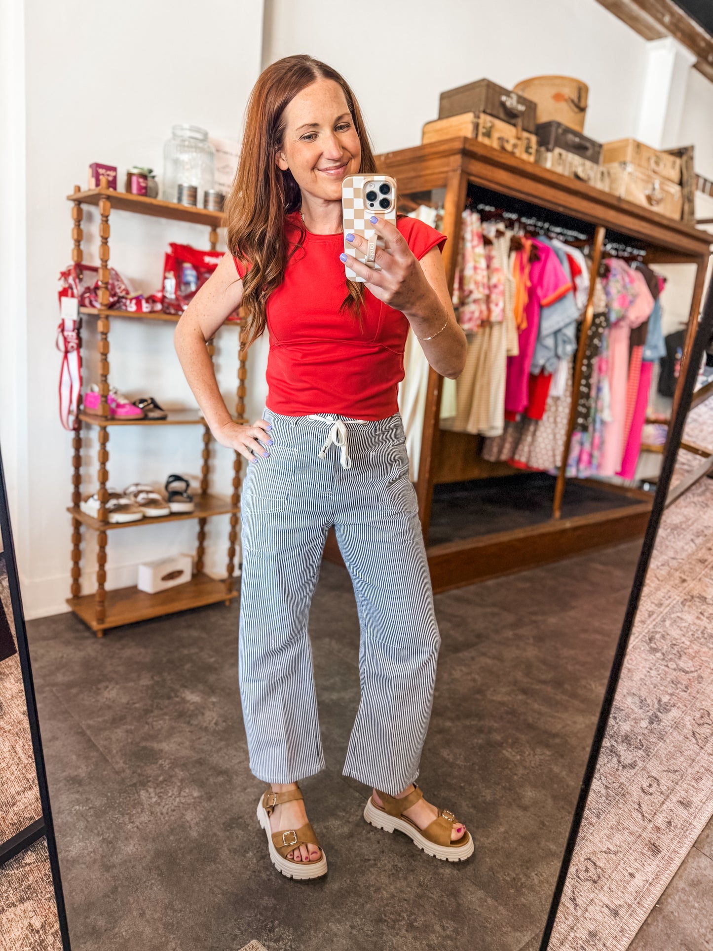 Casual Best Pants Navy Stripe
