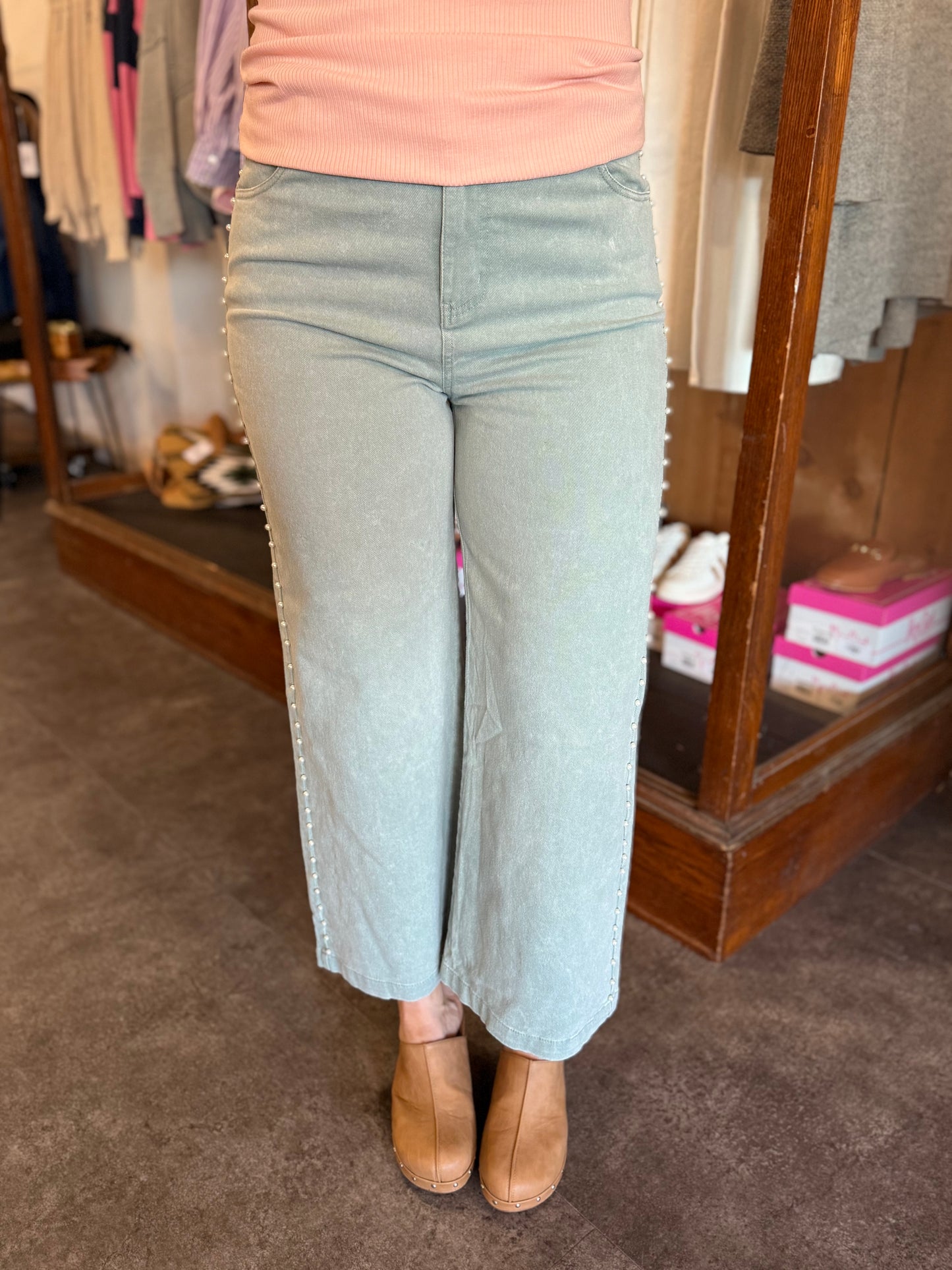 Pearly Girl Pants Sage