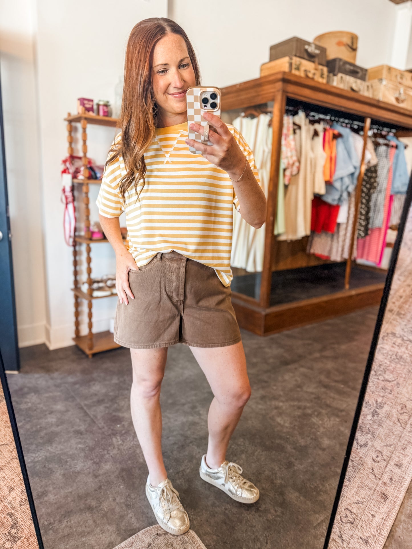 Slice of Chocolate Denim Shorts