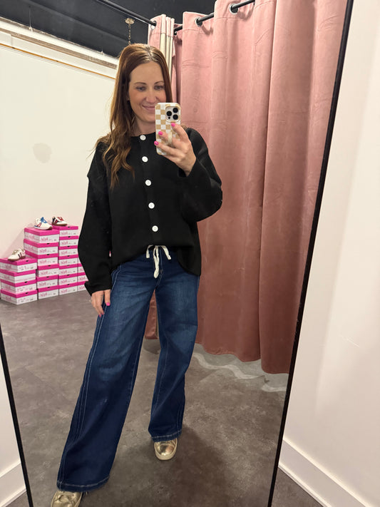 The Clean Slate Cardigan Black