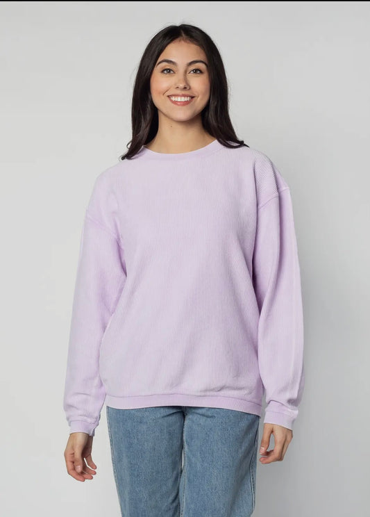 Lavender Corded Crew