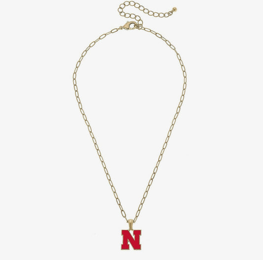 Red N Nebraska Necklace