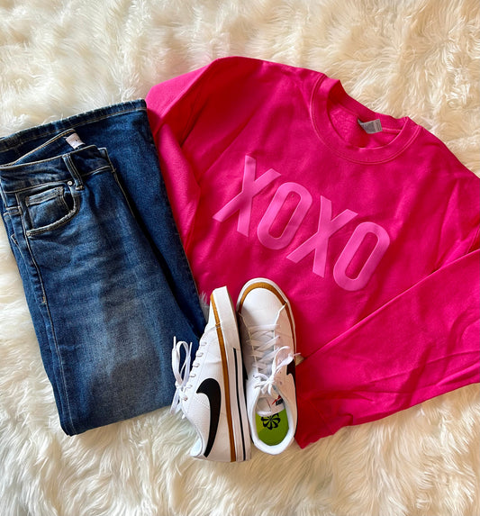 XOXO Hot Pink Crew