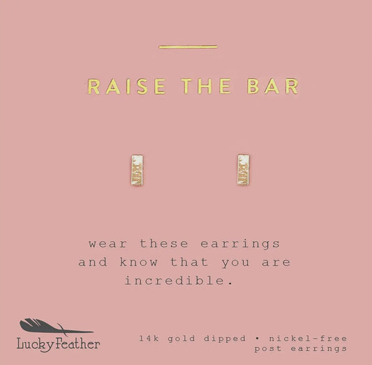 Lucky Feather Raise the Bar Earrings