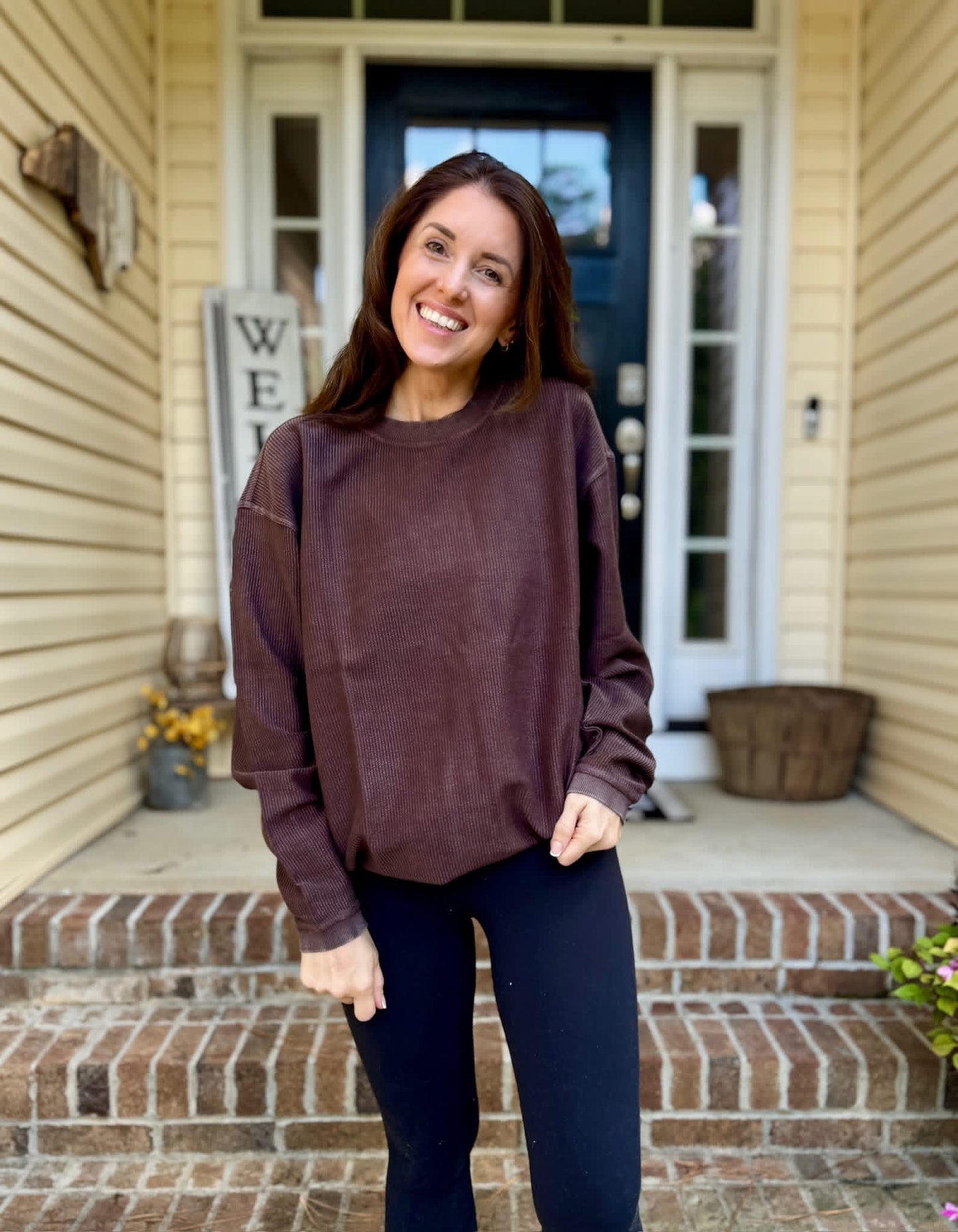 Chocolate Corded Crew