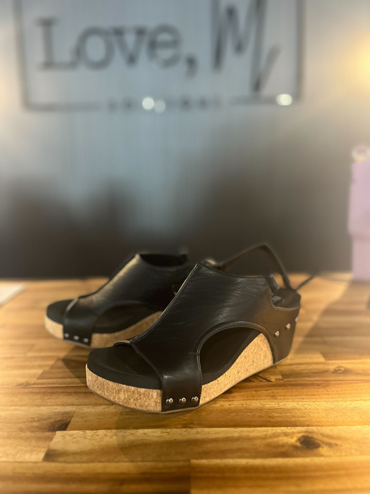 The Carly Wedge Black