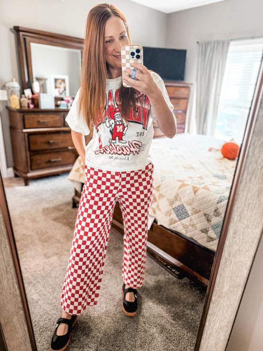 The Sea of Red Checkered Pants