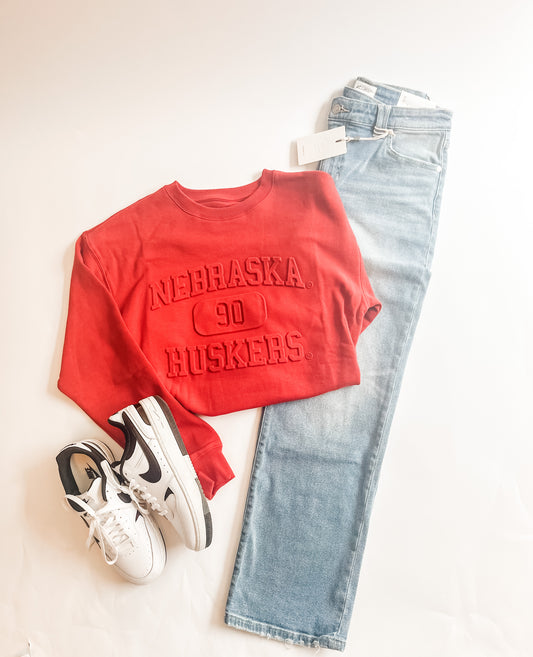 Nebraska Red Vintage Crewneck Sweatshirt
